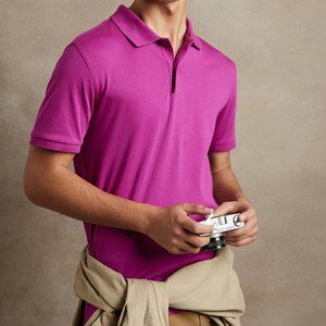 Banana Republic Purple Luxury Touch Performance Polo